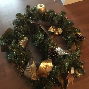 NW PIER 1 GOLD/GREEN GARLAND 79”L